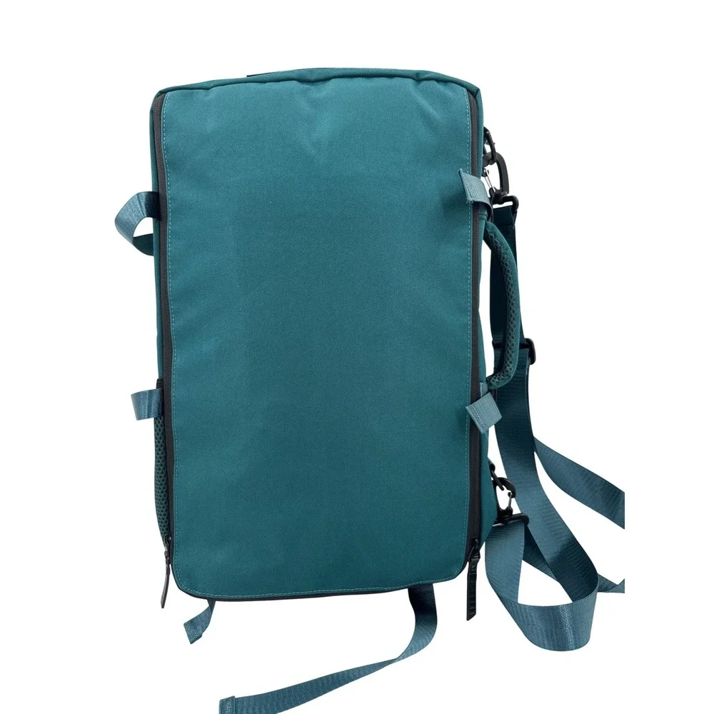 Convertible Tactical Backpack Messenger Bag Teal Blue Multi-Pocket Travel Duffel